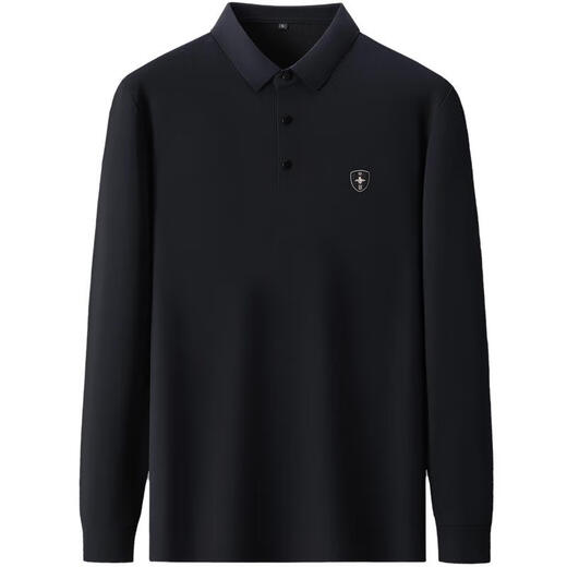 Emporio Armani阿玛尼男士长袖t恤翻领polo衫桑蚕丝春秋休闲运动套装 9717卡其 XL 175码