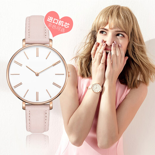 Zethydum adaptado a Casio LTP-1391 accesorios de tira de vaca para mujeres Pin de correa rosa para mujeres de moda