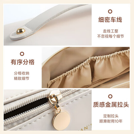 Baicaoyuan Make-up-Tasche für Frauen tragbare Großkapazität Kosmetische Aufbewahrungstasche Reisen Hautpflegeprodukte Toilettenartikel Bag Business Trip Make-up-Tasche Neue Stil