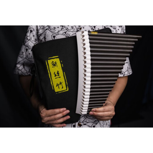 音弗新丝竹23管中华三原调弧形排箫   加吹嘴排箫 23管排箫 褐色