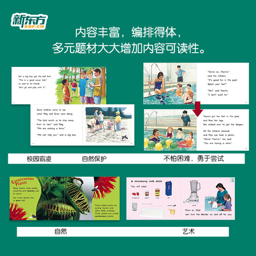 Offizieller Flagship-Store von New Oriental PM Rainbow English Graded Reading Englisch-Bilderbücher für Kinder für die Stufen 1–9 Komplettes Set Einzelbuch Optional American Cengage Original Kinderbuch Enlightenment English Picture Books für Kinder im Alter von 3–12 Jahren Integrierte englische Leselösung Wissenschaftliche abgestufte Click-to-Read-Version PM Rainbow English Level 7 (Anwendbar für Klasse 4)