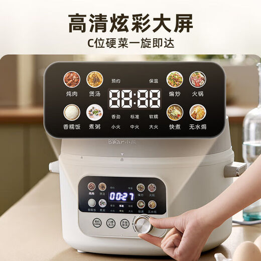 Bear (Bear) rice cooker for household 3-4 personal electric pressure cooker for household multi-function rice cooker for household pressure cooker fully automatic one pot with double cover 4L- Bear