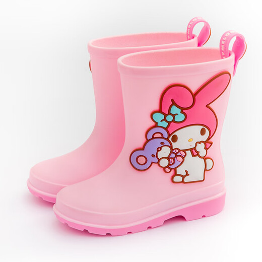 Новые водонепроницаемые привязки для шнурки Sanrio Kulomi Melody Детская обувь средней дождь девочки Студенческие резиновые сапоги 248073 Куломи пряжка + хлопковое внутреннее дно 200 мм [внутренняя длина 20,6 см]