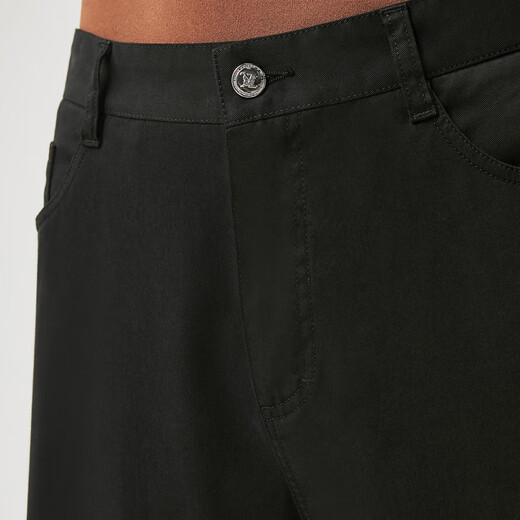 
Jinba men's spring new style men's business micro-slide casual pants workwear wind five-pocket pants FQZT1349 black 30