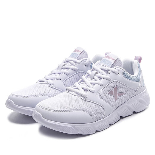 
Xtep women's shoes summer sports shoes mesh breathable lightweight cushioning running shoes for girls versatile casual white shoes for women Bailan-7001 38