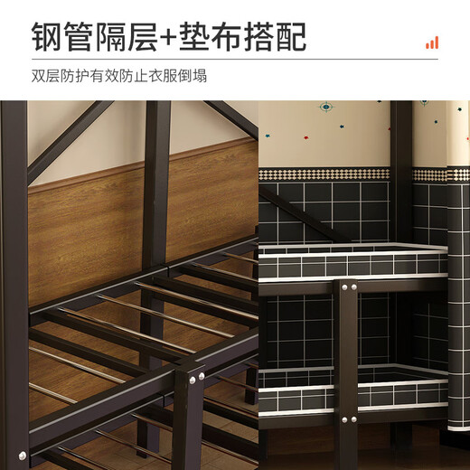 Simple wardrobe with all-steel frame, no installation required, one-piece folding cloth wardrobe, rental bedroom, steel frame structure wardrobe, longing, one-piece, no installation required, length 130*width 50*height 170cm