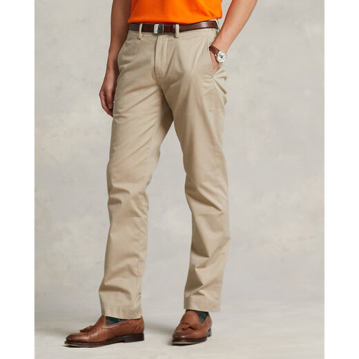 Polo Ralph Lauren Men's Clothing Classic Stretch Straight-Piece Chino Pants RL12170 270-Brown 33 (33/32)