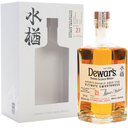 归素洋酒【国行正品】帝王21年苏格兰调配威士忌洋酒年货送礼 帝王21年水楢桶威士忌500ml