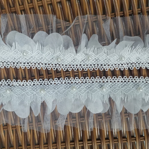 Clásico de encaje de mariposa soluble en agua Garlón plisado Collar de cuello de cuello de cuello de cuello con zapatos y sombreros Accesorios de vestidos de novia 9225 Mesa de mariposa pequeñas más cuentas de 0 cm de aproximadamente 13 metros