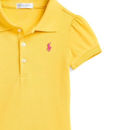 Polo Ralph Lauren Baby Girls Classic Polo Dress and Bloomers RL40953 P 700-Chrome Yellow 90 (24M)