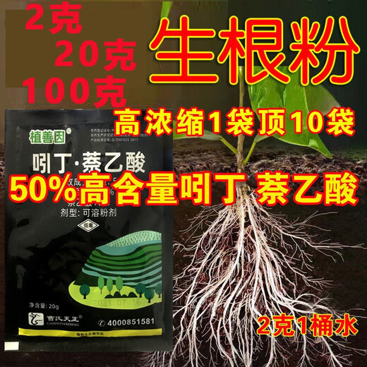 50% Indolebutyric Acid Naphthalene Acetic Acid Rooting Powder Transplanting Cuttings Rooting and Seedling Rooting Agent 100g