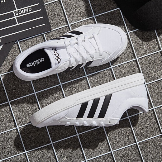 Adidas Herrenschuhe, niedrige Top-Schuhe, Sommer neue Drei-Streifen atmungsaktive Freizeitschuhe, Leinwandschuhe, Retro-Sneaker, AW3889/ Weiß/ 41