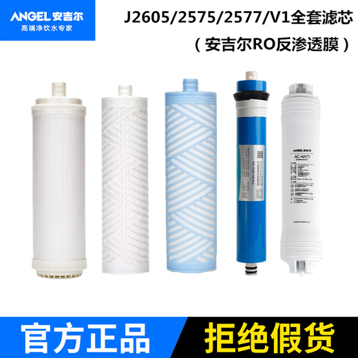 安吉尔净水器滤芯J2605-ROB8/新A4/A6/A8/J2575/N7全套过滤芯配件 后置活性炭滤芯简称T33