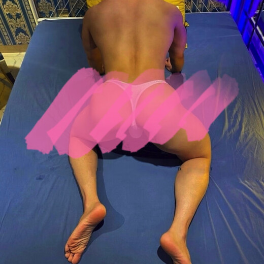 男士内裤丁字裤白色低腰透气锦纶纯色性感三角内裤无痕露臀小内裤 白 XL