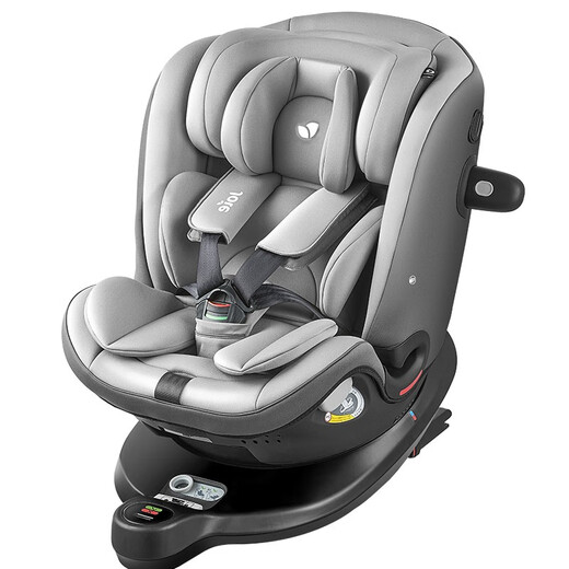 Asiento de seguridad para niños de Joie 0-7 años 360 grados ISOFIX giratorios con poste de soporte Instalación bidireccional Gyro Warrior Grow Grow-Gray (sin regalo grande)