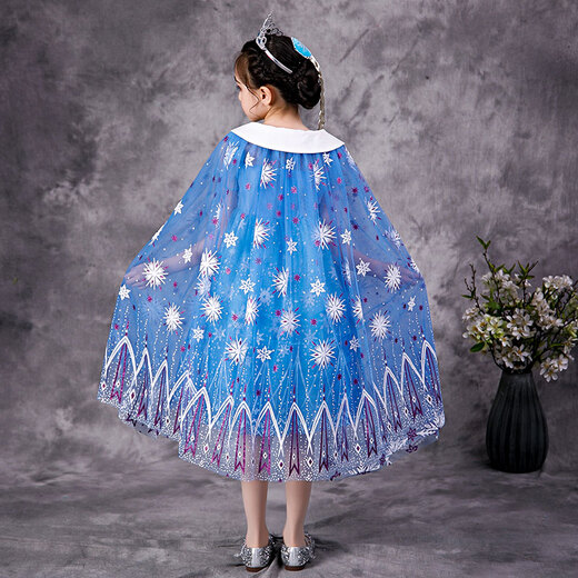 
Bear Elf (xiaoxiongjingling) Children's Cloak Spring and Autumn Girl Princess Aisha Cloak Hooded Jacket Long Baby Outing Shawl Frozen PJ9893 Pink Fleece Cloak S S (recommended height is about 90-120)