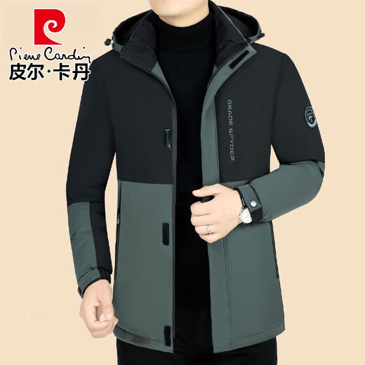 
Pierre cardin winter down cotton coat men's hooded cold-proof men's cotton jacket dad winter jacket winter cotton jacket 72351 gray 180/XL recommendation 131-149Jin [Jin equals 0.5 kg]
