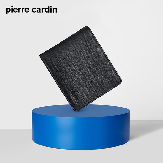 
Pier Cardin men's wallet short multi-purpose ticket clip wallet horizontal wallet Father's Day gift for dad men's gift black