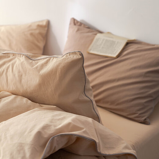 Jingsheng Nordic style four-piece set, simple and lazy-silver 1.5m bed four-piece set