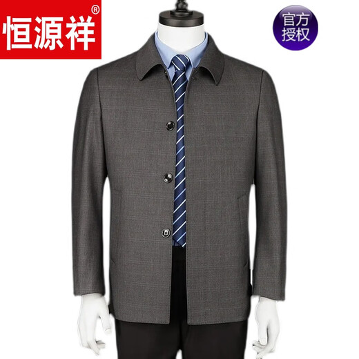 Hengyuanxiang Herren Wolljacke Herren Revers mittleren Alters und älterer Daddy-Träger Kaderwolle Wolle Material Button Jacke Black 1068 Button 77d M 170/ Vorgeschlagen 110-130jin [Jin entspricht 0,5 kg]