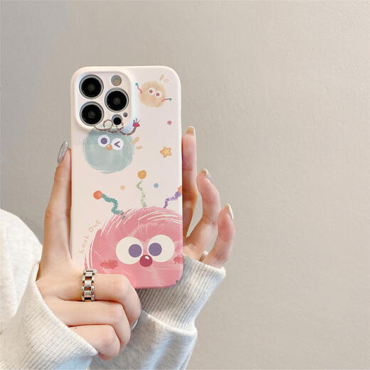Chuli lindas bolas de carbón adecuadas para Oppore1 Case de teléfonos móviles FindX7 Set RE0 Small Green Cup 9 Cute 8 NUEVO Estilo 7 Spring 11 Filado de película de agujero fino brillante - White sólido - MSJ2694 Dos oporeno9pro