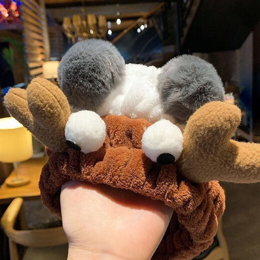 Shusu face wash, hair band, makeup and skin care, unisex simple headscarf, internet celebrity hair band, coffee antler hair band