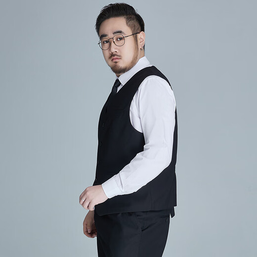 阿悠胖休闲职业大码马甲男商务正装马甲结婚伴郎工装面试坎肩背心上衣