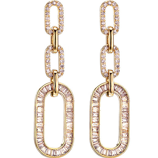 Qlady temperament geometric silver earrings women's fashion long 925 silver needle earrings niche design light luxury high-end autumn and winter earrings birthday gifts for girlfriends and wives