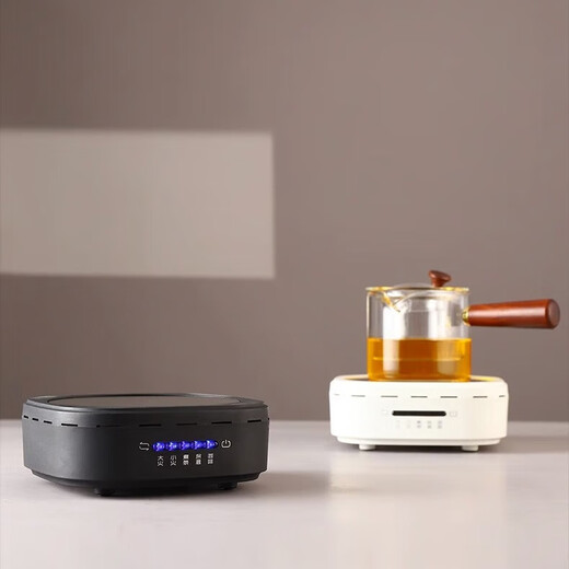 Keshi Keshi Mini Electric Ceramics Small Tea Brewing Stove Small Tea Brewing Stove Intelligent Silent Round Tea Brewing Stove Small Hotpot Mini Electric Ceramics Stove Black Touch Single Machine