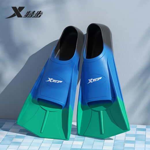Caminata especial para aletas de natación para adultos y niños aletas de natación cómodas y duraderas Buceo de estilo libre de estilo de pecho F210002 Azul y verde Tres colores xxs