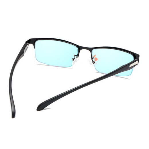 Xinjing Farbe rot grüne blinde Farbe Schwache Brille Transparente Korrektur für die Farbverteidigung TR90 Ultra-Licht-Halbrahmen zum Senden von Inspektionsbildern Schwarzer Rahmen + Spiegelbox Spiegeltuch + Erkennungsbilder Farbe blinde Farbe Schwaches Objektiv