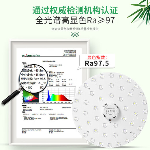 Eye protection ceiling lamp LED wick circular magnetic lamp plate energy-saving lighting lamp full spectrum Ra9740 watt white light-foot tile high brightness