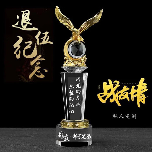 艺羡 退伍军人纪念品送战友班长礼物军旅老兵退役创意礼品个性定制留念创意摆件 款式十六