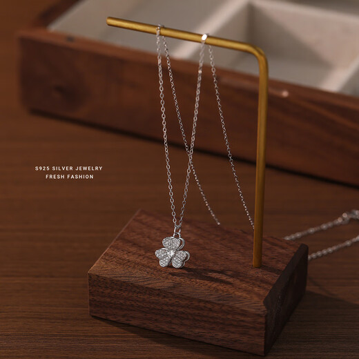 MZMZ clover platinum necklace for women PT950 platinum gift for girlfriend and wife Chinese Valentine's Day birthday gift clover necklace