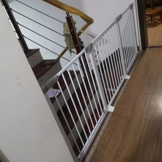 起皇婴儿童安全门栏楼梯口防护栏宝宝家用隔离门宠物围栏栅栏杆免打孔 适用宽度90-97cm 高度78cm