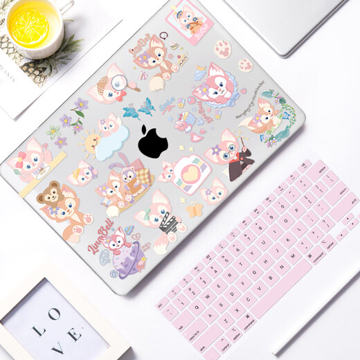 TLXT convient à Apple MacBookair13 Case de protection 13 pouces MacBookPro ordinateur portable 14 cas Mac Computer 2023 M3 M3 Accessoires transparents de 13,6 pouces Couverture transparente M2 Lingnabelle T679 Film de clavier rose gratuit + couvercle de confidentialité Air13 (