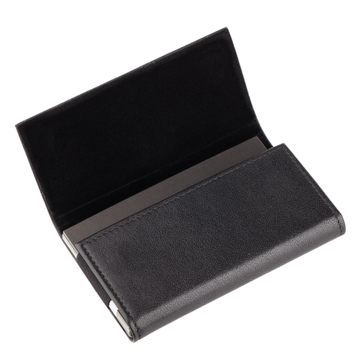 German EHRENMANN business card holder for men and women, business, high-end leather business card box, large capacity, ultra-thin card holder, business card holder, black