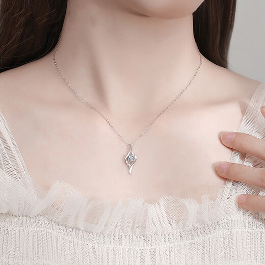 GIEVSZHE Cupid Necklace Women's Fashion Pendant Diamond Clavicle Chain for Girlfriend and Wife Birthday Gift Valentine's Day Cupid's Arrow Necklace + White Diamond Pendant