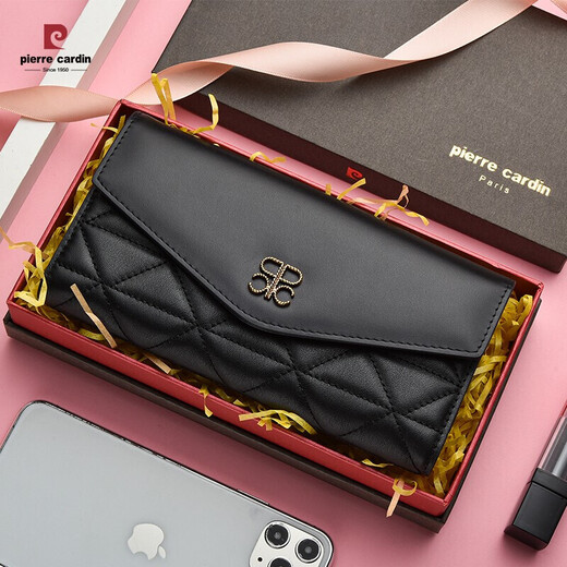 Pierre Cardin pour femmes Sac chinois Saint Valentin Gift Fashionable Versatile Top Top Couche Clip Clip de billette