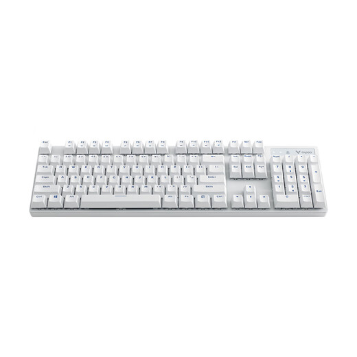 Rapoo V500PRO Mechanical Keyboard Wired Wireless Bluetooth Multi-Template Home Office E-Sports Games 104 Keys No Conflict V500PRO Dual-Template [White. Black Axis]