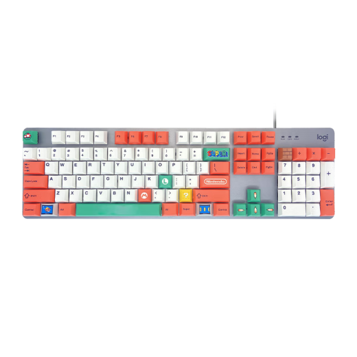 罗技（Logitech）K845机械键盘游戏电竞有线键盘电脑办公键盘个性定制键帽版送男生女友礼物 K845水管工键帽版 茶轴