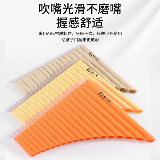 梦之圆16管排箫民族乐器初学入门18管C调易学排笛中小学生专业演奏级乐器 18管棕红色【学习资料】