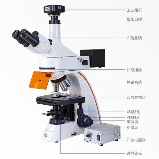 
AOSVI (AOSVI) fluorescent biomicroscope high-definition and high-power professional-grade scientific research and computer guide report cell pathology research L208F-3M830F (4-band + fluorescence camera)