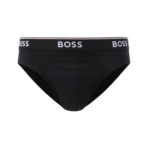 雨果博斯（HUGO BOSS）男士棉质徽标腰带三角内裤三件套装男装礼物男 50495435 967 黑色多色 XS