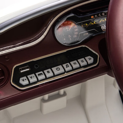 Mother and baby Bentley children's electric car four-wheel car for men and women with remote control swing toy car that can sit on one person's first birthday gift dual drive white + independent swing + hydraulic double door