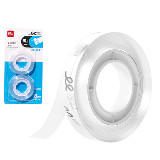 
Deli (deli) strong and high-transparent tape 8mm*30y small tape Organized student stationery for wrong questions Must-have school supplies for school starts Tear-resistant and tensile-resistant 2 volumes JD902