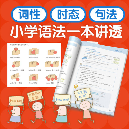 Supereffektive Illustrationen der englischen Grammatik für Grundschüler (Wortarten/Zeitform/Syntax/schnelles Verständnis/leicht zu merken und zu verwenden)