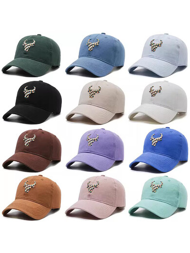 Supnba21 Hut Herren- und Frauen neue 2024 Mode Frauen trendy Frühlings- und Sommer-Baseball-Baseball-Baseball-Kappe New Ox Head Beige M-Type gestickt mit einer Größe einstellbar