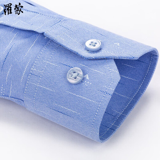 ROMON long-sleeved shirt men's anti-wrinkle easy-care lapel business high breathable top men 4025-1 42