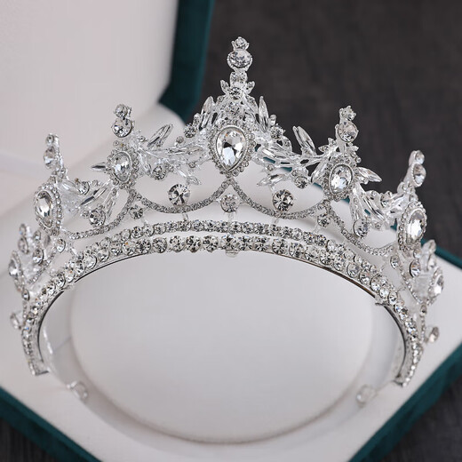 Shijun (SHIJUN) wedding photos crown wedding crown tiara bride wedding dress accessories super fairy hair accessories 2025 princess birthday silver single crown gift box